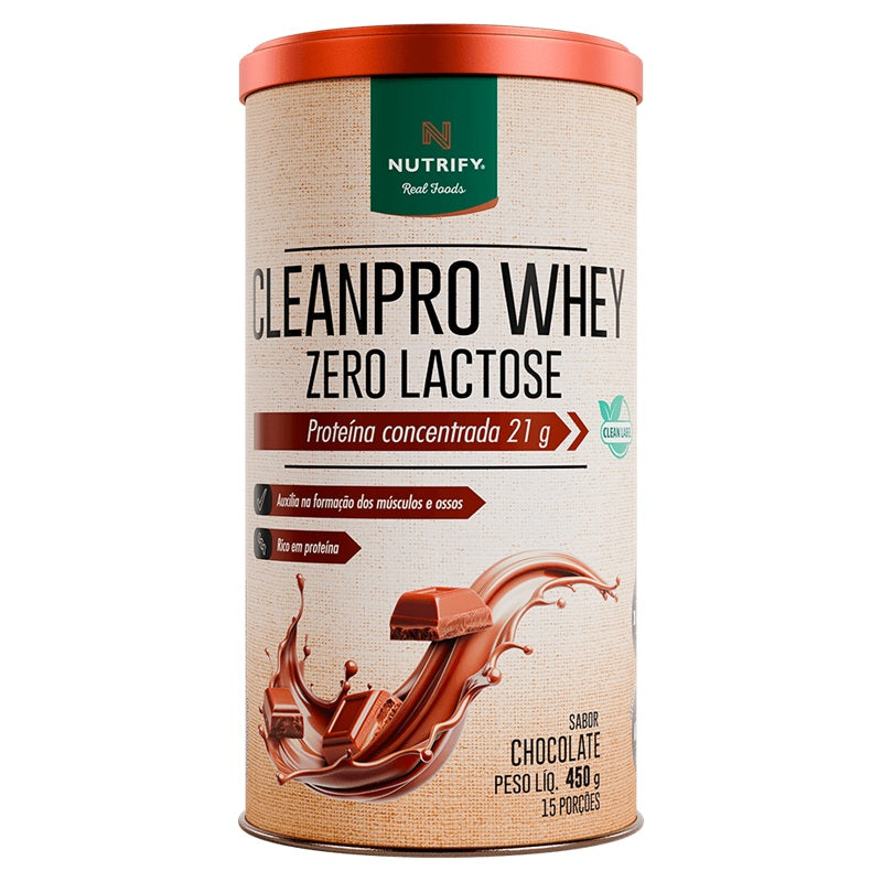NUTRIFY | Whey Concentrado Zero Lactose Sabor Chocolate (450 Gramas)
