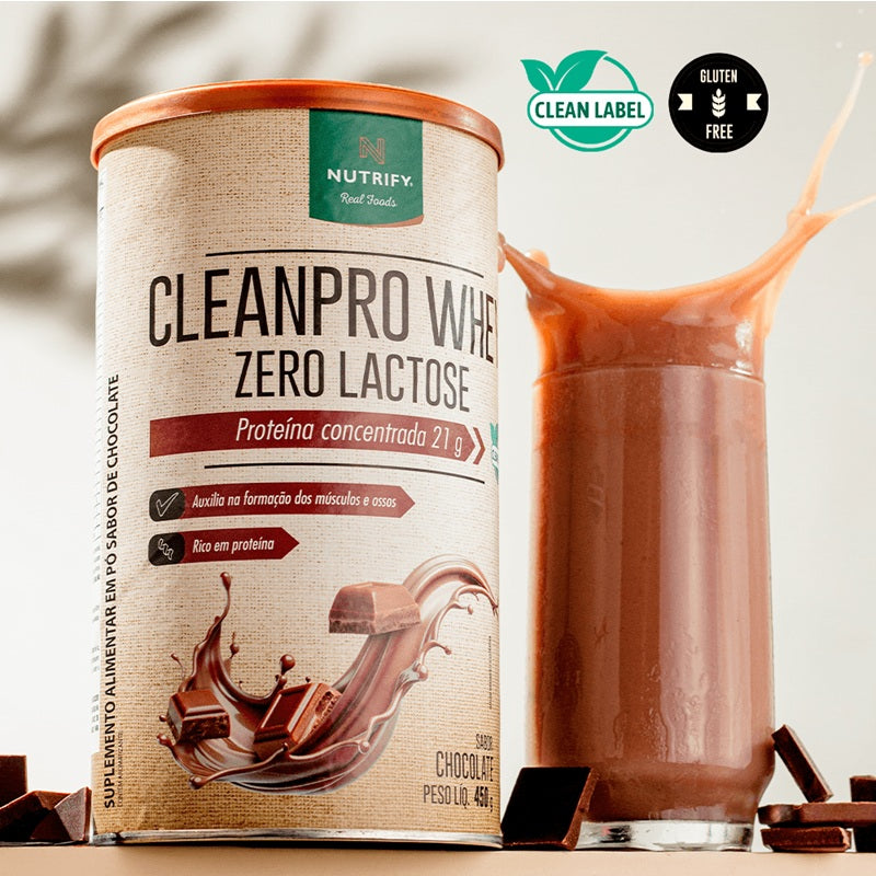 NUTRIFY | Whey Concentrado Zero Lactose Sabor Chocolate (450 Gramas)
