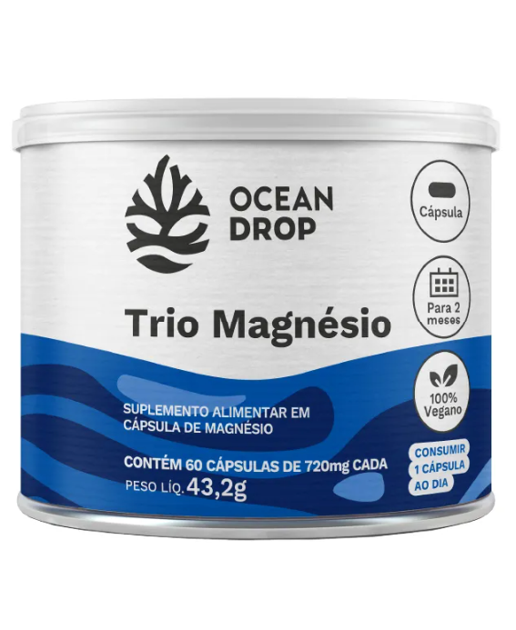 OCEAN DROP | Trio de Magnésio (60 Cápsulas)