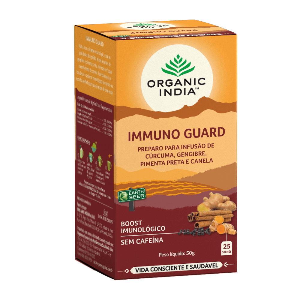 ORGANIC INDIA | Cha Immuno Guard (25 Sachês)