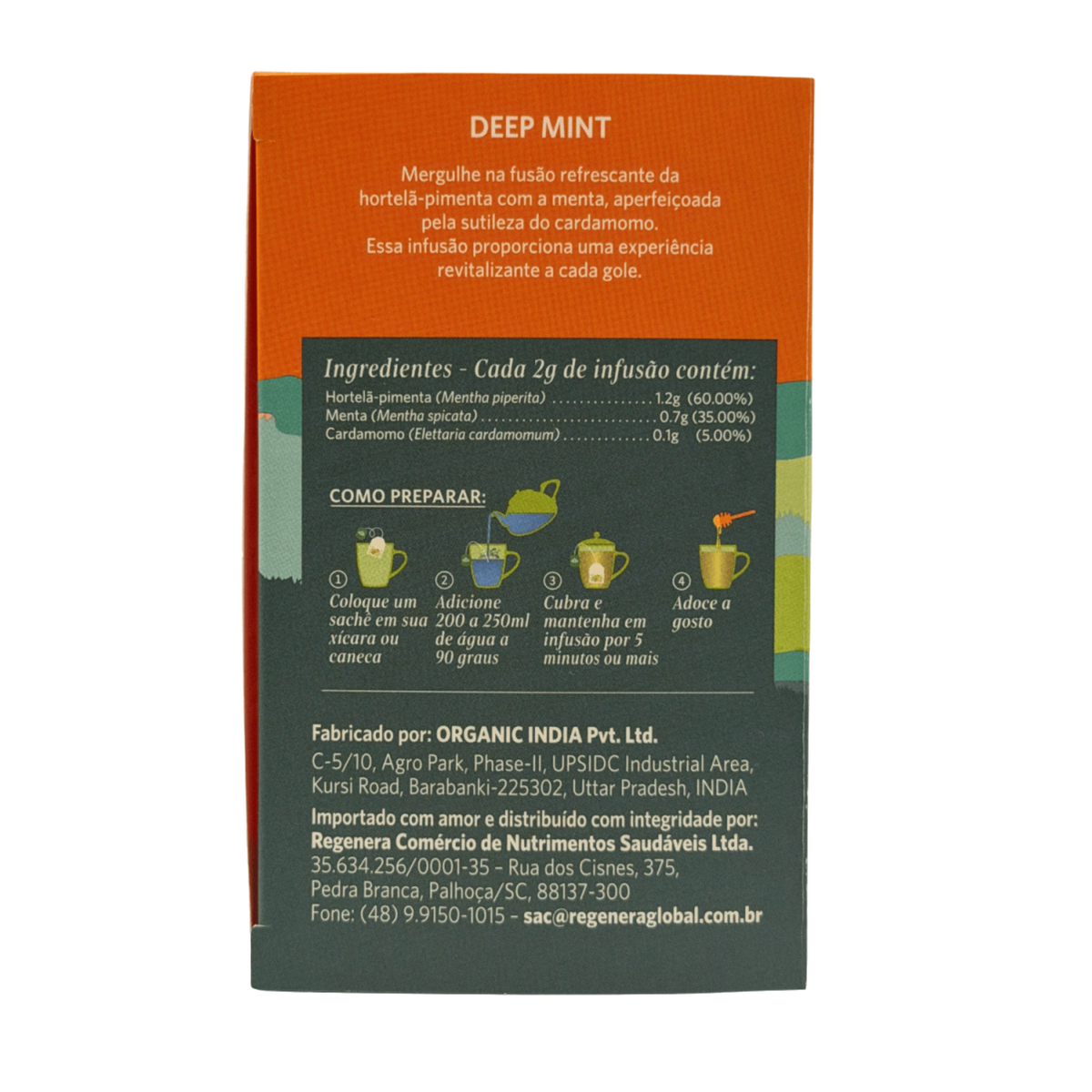 ORGANIC INDIA | Cha Deep Mint (18 Sachês)