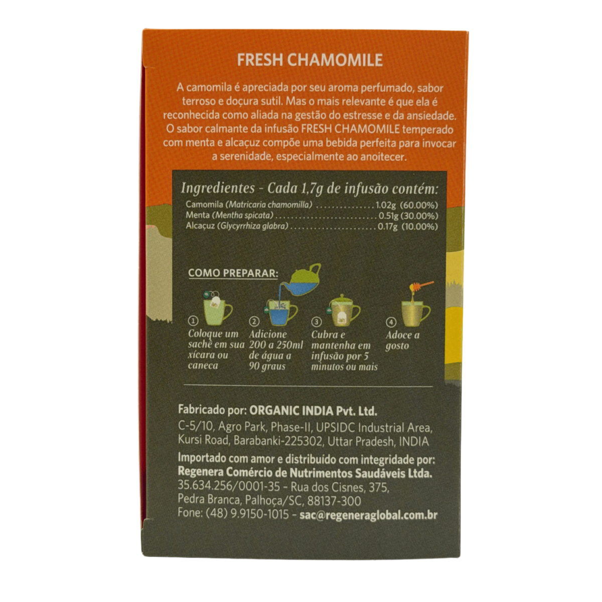 ORGANIC INDIA | Cha Fresh Chamomile (18 Sachês)