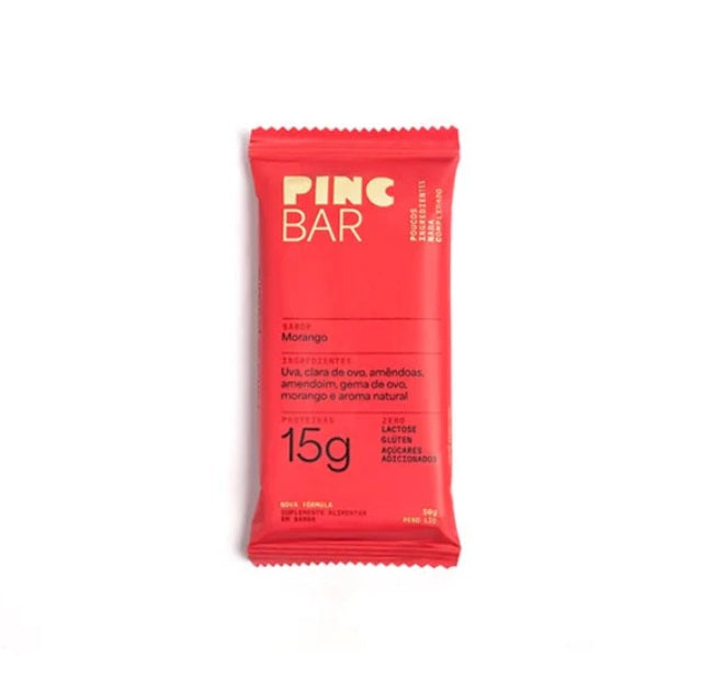 PINCBAR | Barra de Proteína Sabor Morango (50 gramas)