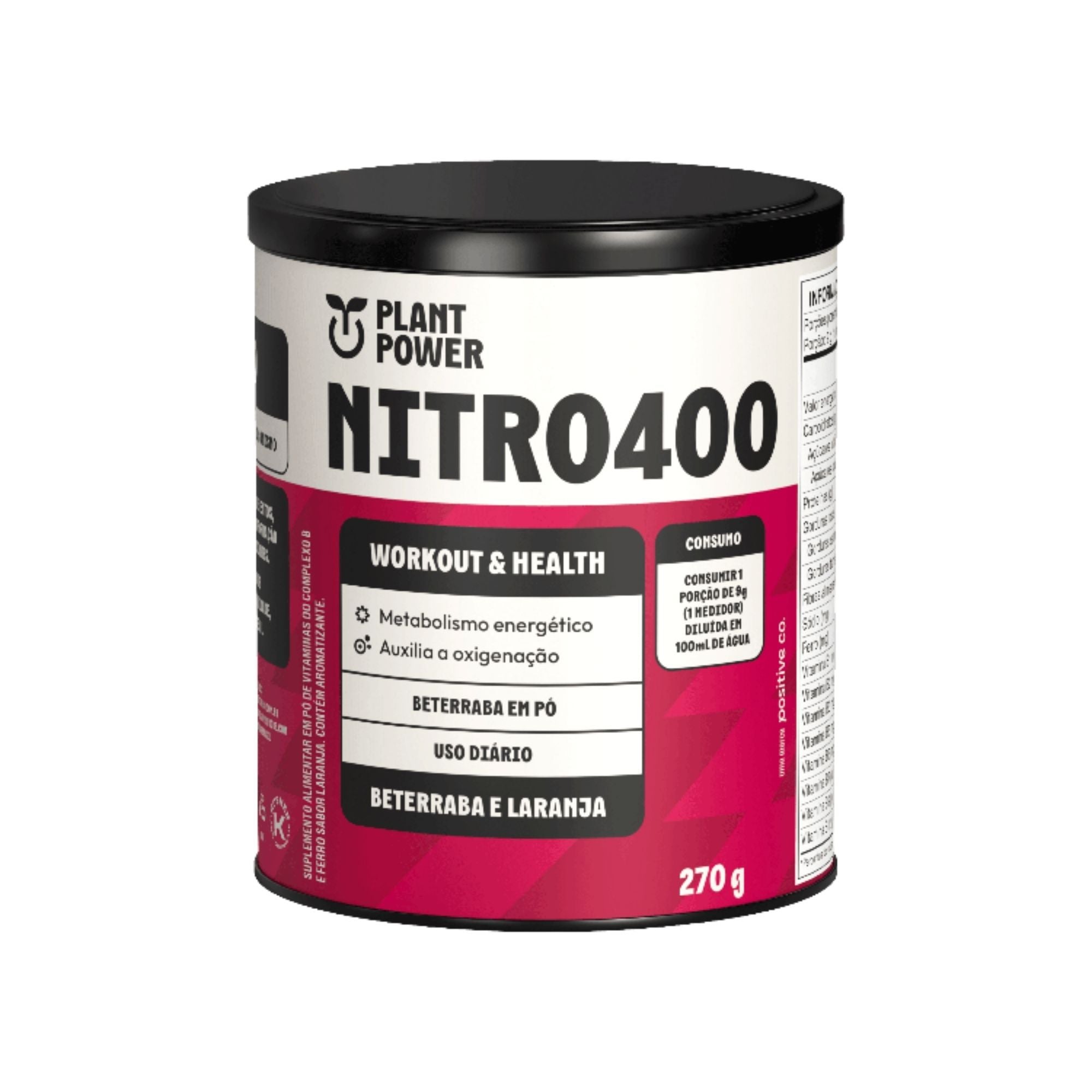 PLANT POWER | Nitro 400 Beterraba e Laranja (270 Gramas)