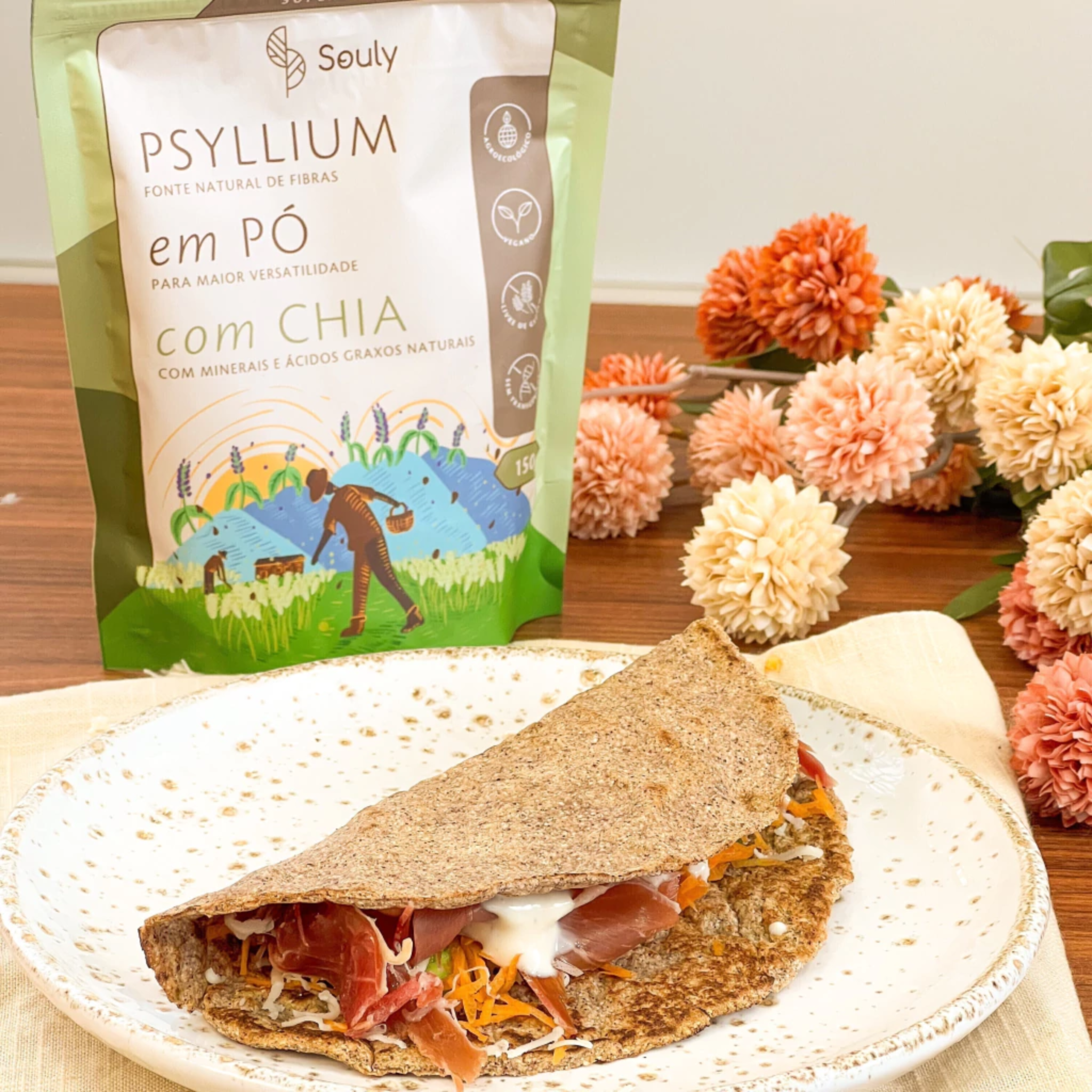 SOULY | Psyllium em pó com Chia (180 Gramas)