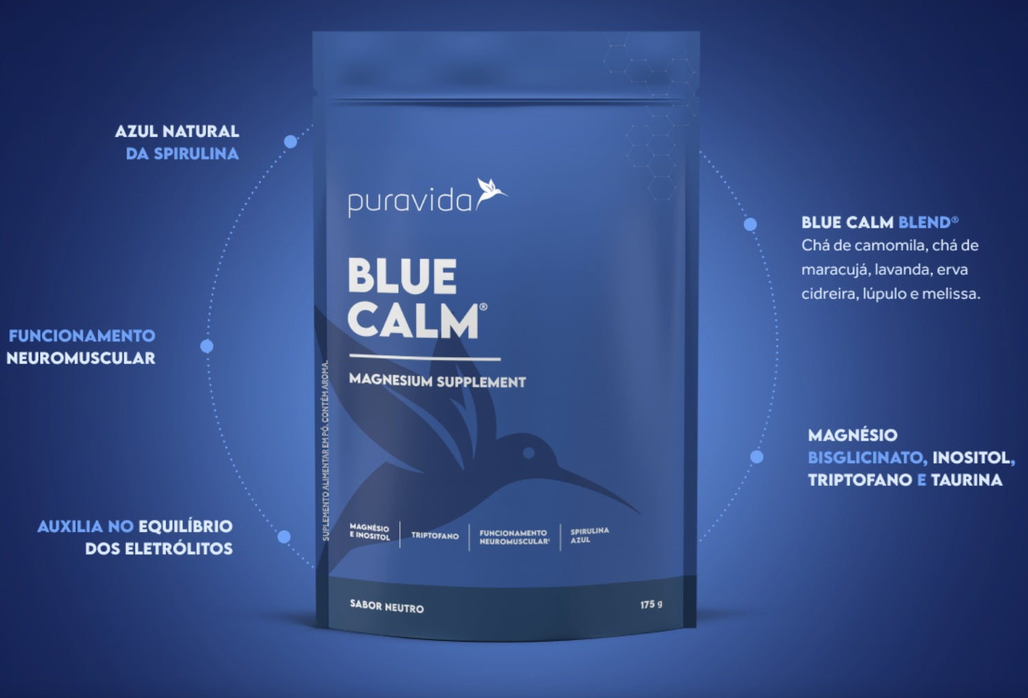 PURAVIDA | Blue Calm Sabor Neutro (175 gramas)