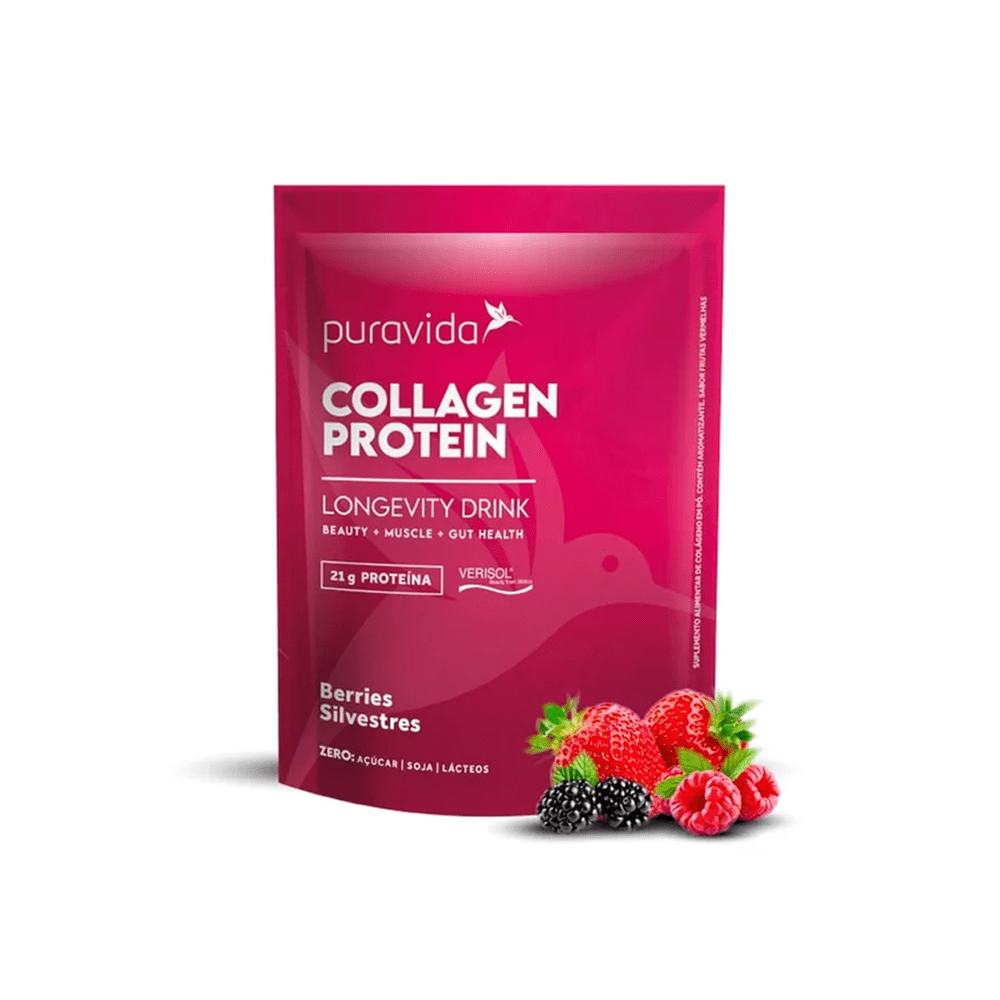 PURAVIDA | Collagen Protein Sabor Berries Silvestres (450 gramas)