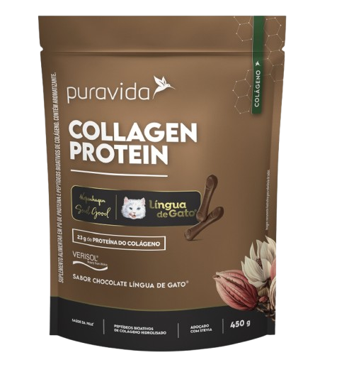 PURAVIDA | Collagen Protein Sabor Língua de Gato (450 gramas)