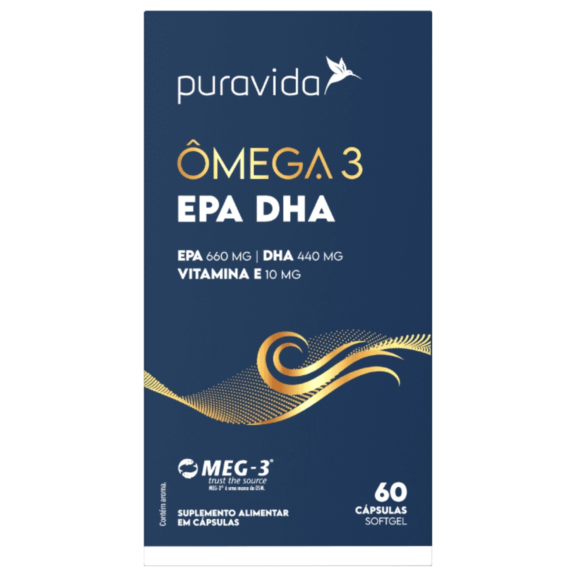 PURAVIDA | Ômega 3 EPA DHA (60 Cápsulas)