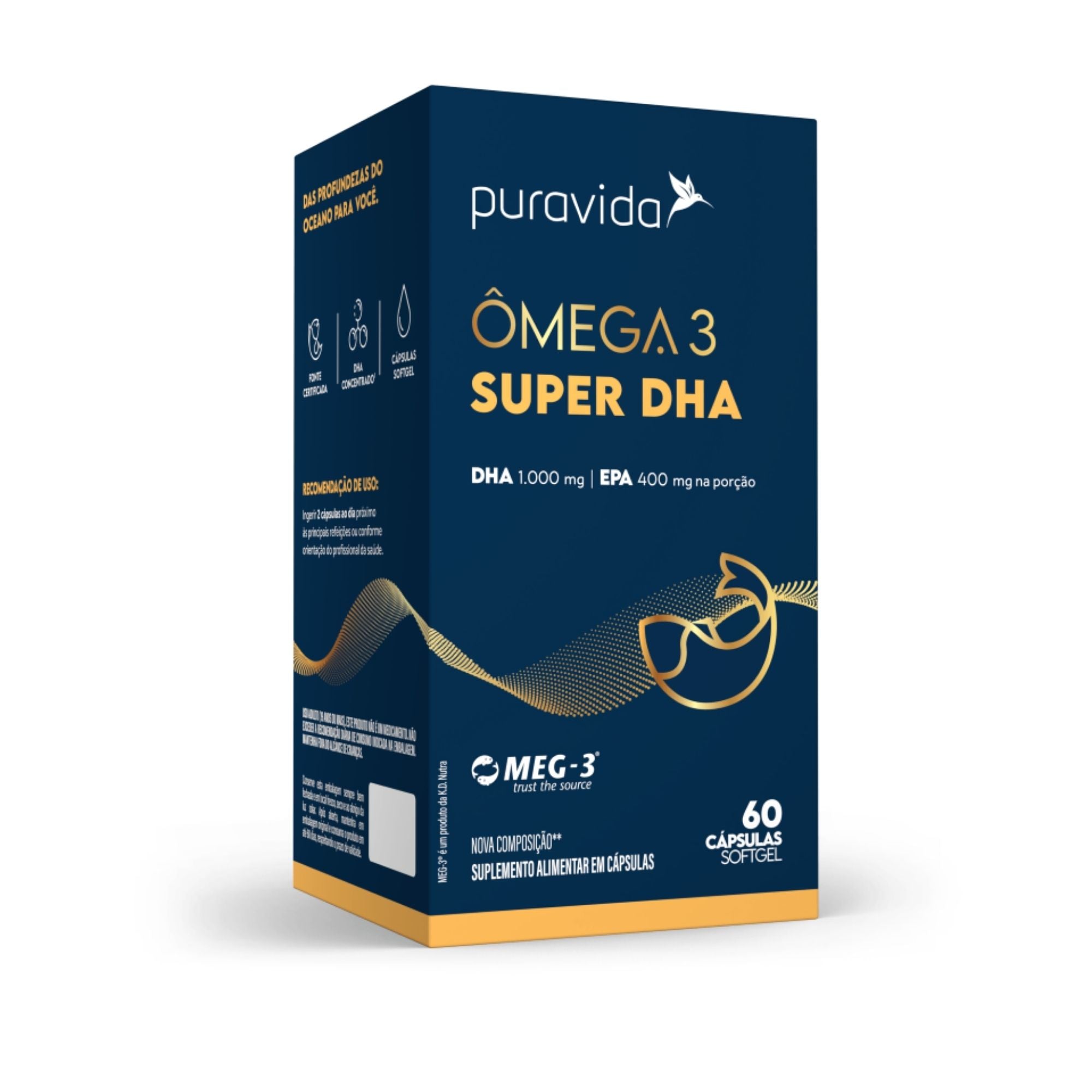 PURAVIDA | Ômega 3 Super DHA (60 cápsulas)