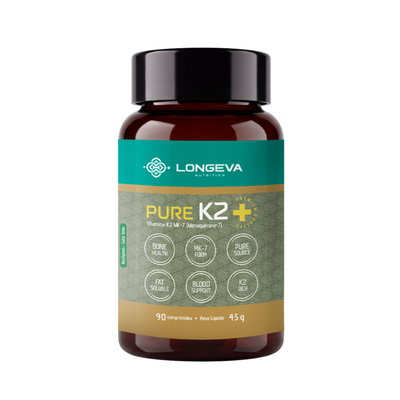 LONGEVA | Vitamina K2-MK7 Sabor Limão (90 Comprimidos Mastigáveis)