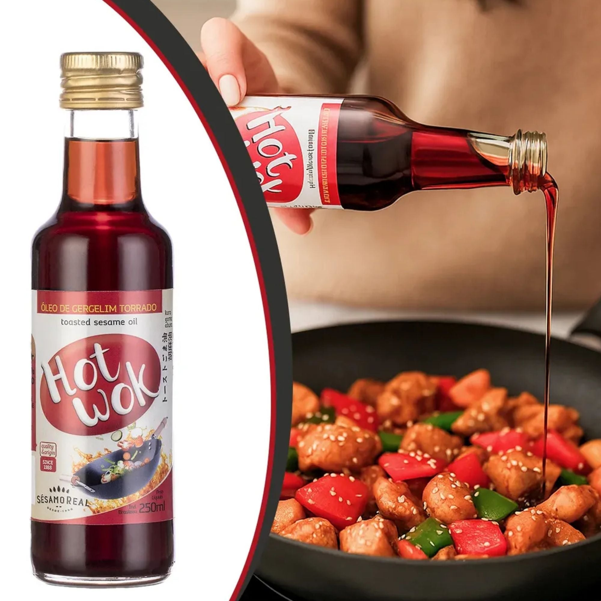 SESAMO REAL | Óleo de Gergelim Torrado Hot Wok (250 Ml)