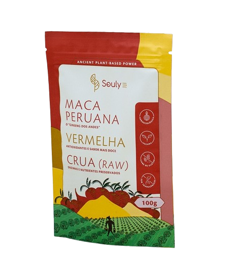 SOULY | Maca Peruana Vermelha em pó - Vivo Raw (100 gramas)