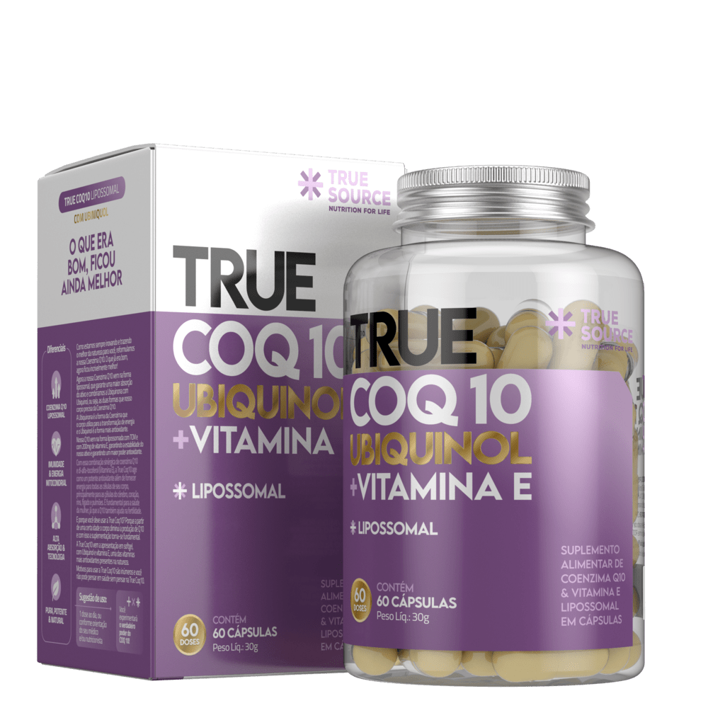 TRUE SOURCE | Coenzima Q10 Ubiquinol Lipossomal (60 Cápsulas)
