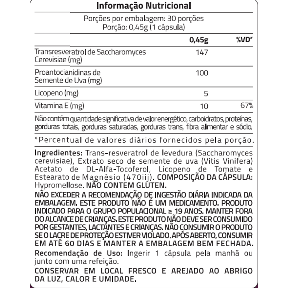 TRUE SOURCE | True Resveratrol (30 Cápsulas)