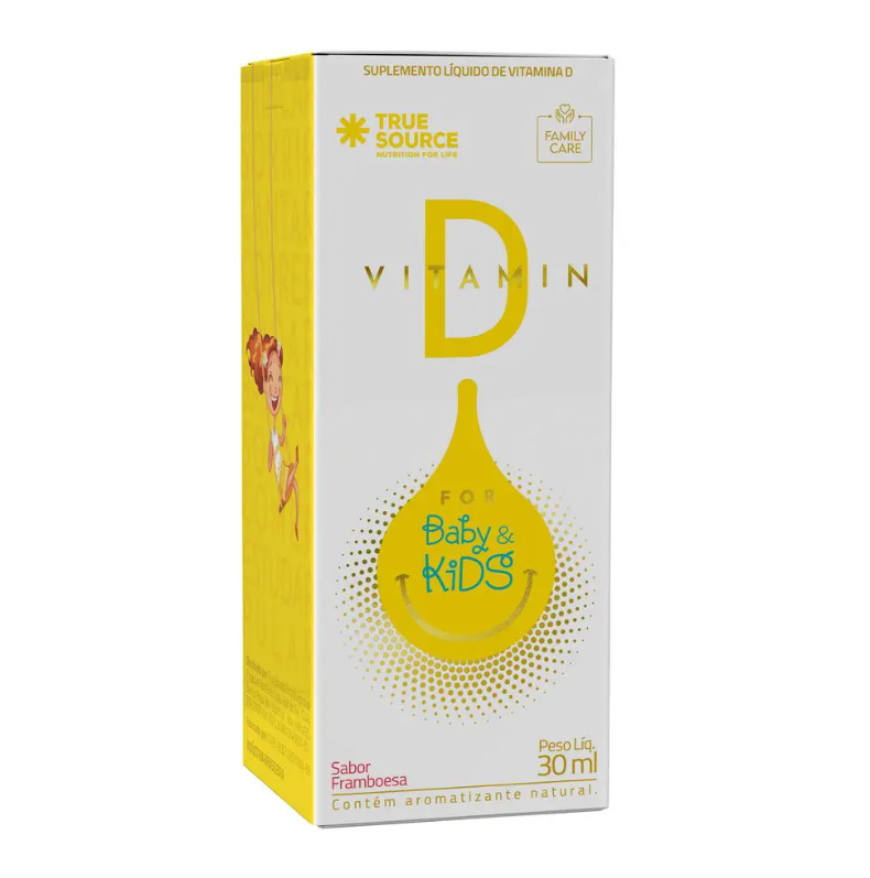 TRUE SOURCE | Vitamina D3 Infantil Líquida Sabor Framboesa (30 ml)