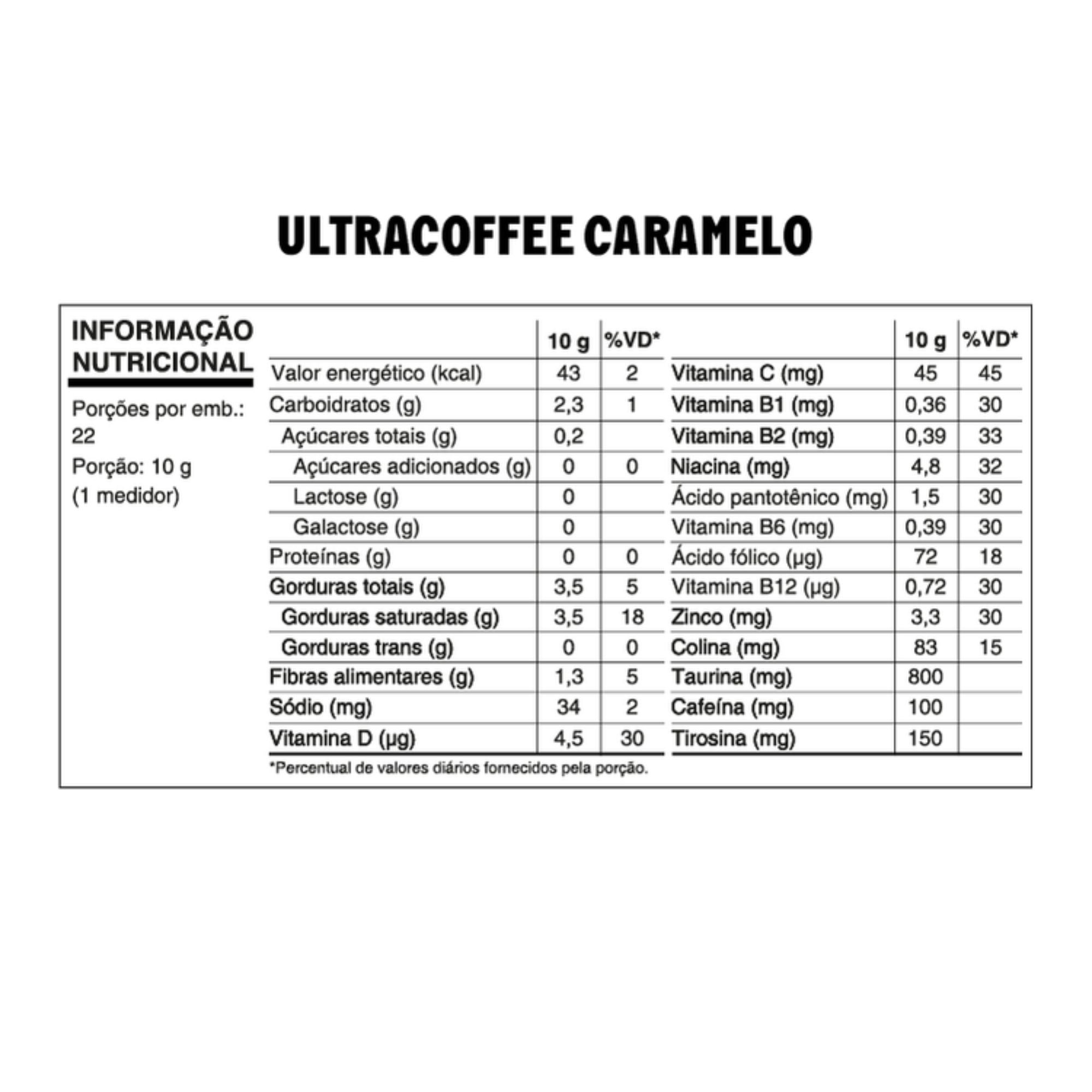 ULTRACOFFEE | Sabor Caramelo (220 Gramas)