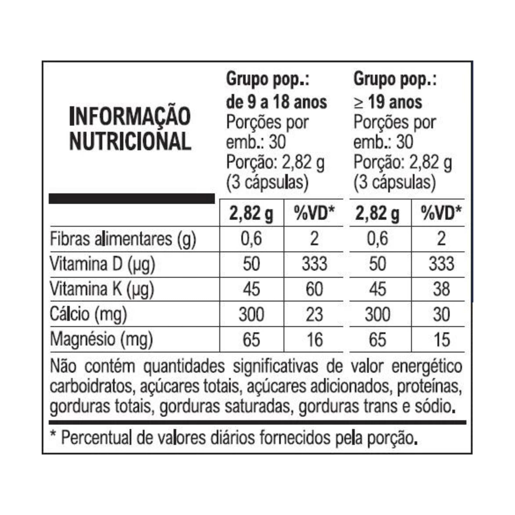 VITAFOR | Cálcio Plus (90 Cápsulas)
