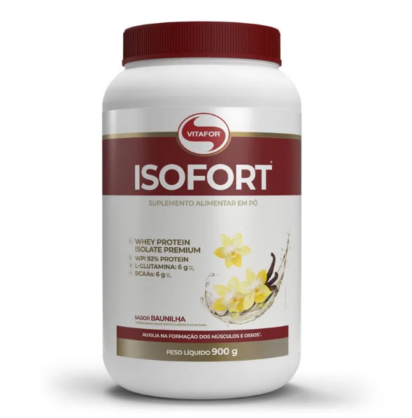 VITAFOR | Whey Isolado ISOFORT Sabor Baunilha (900 gramas)