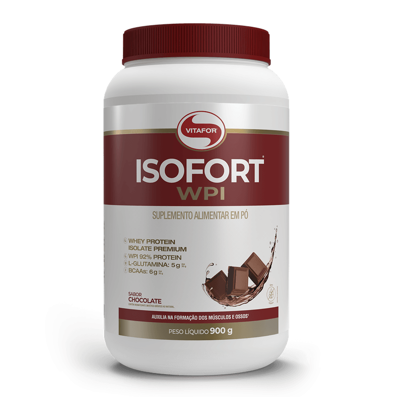 VITAFOR | Whey Isolado ISOFORT Sabor Chocolate (900 gramas)