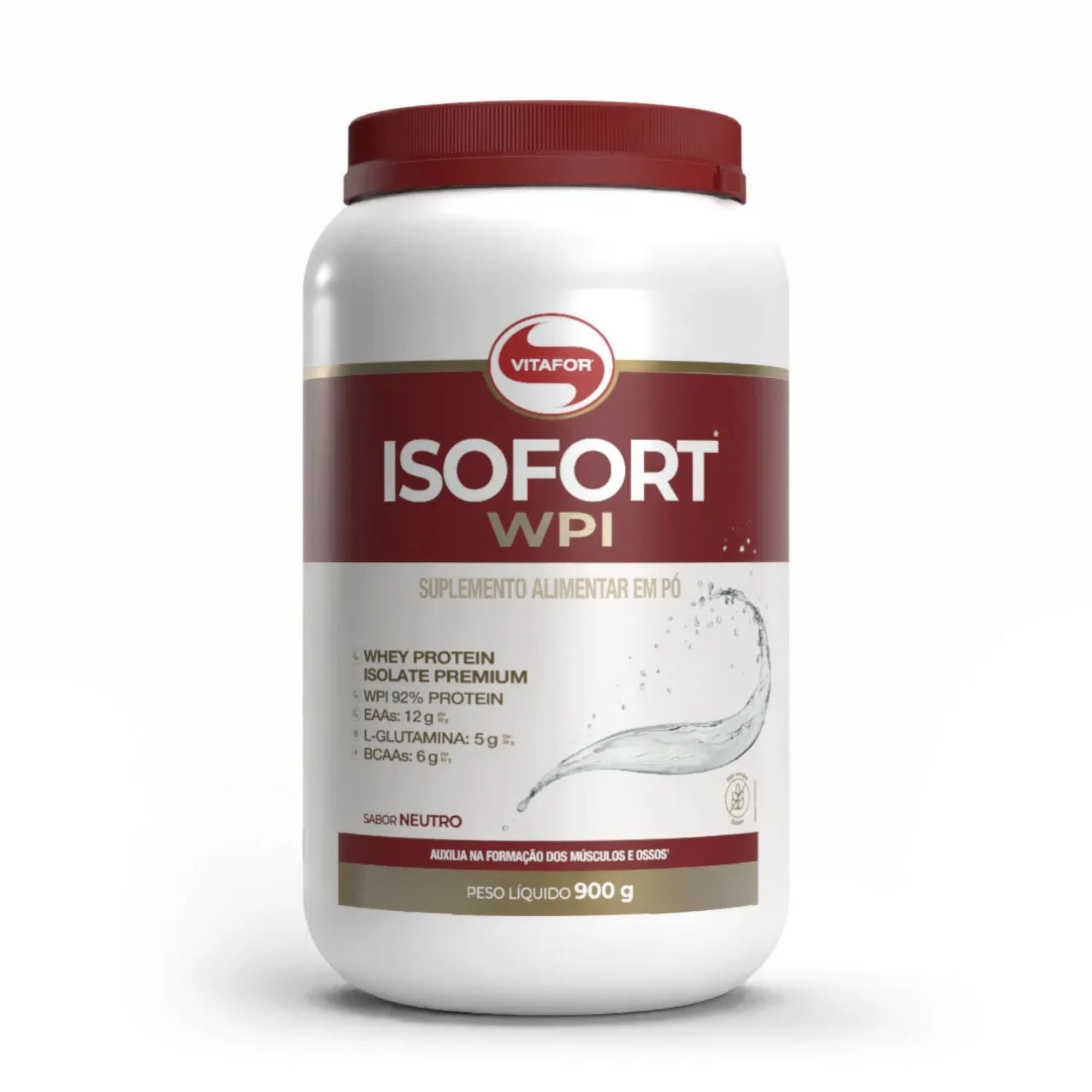 VITAFOR | Whey Isolado ISOFORT Sabor Neutro (900 Gramas)