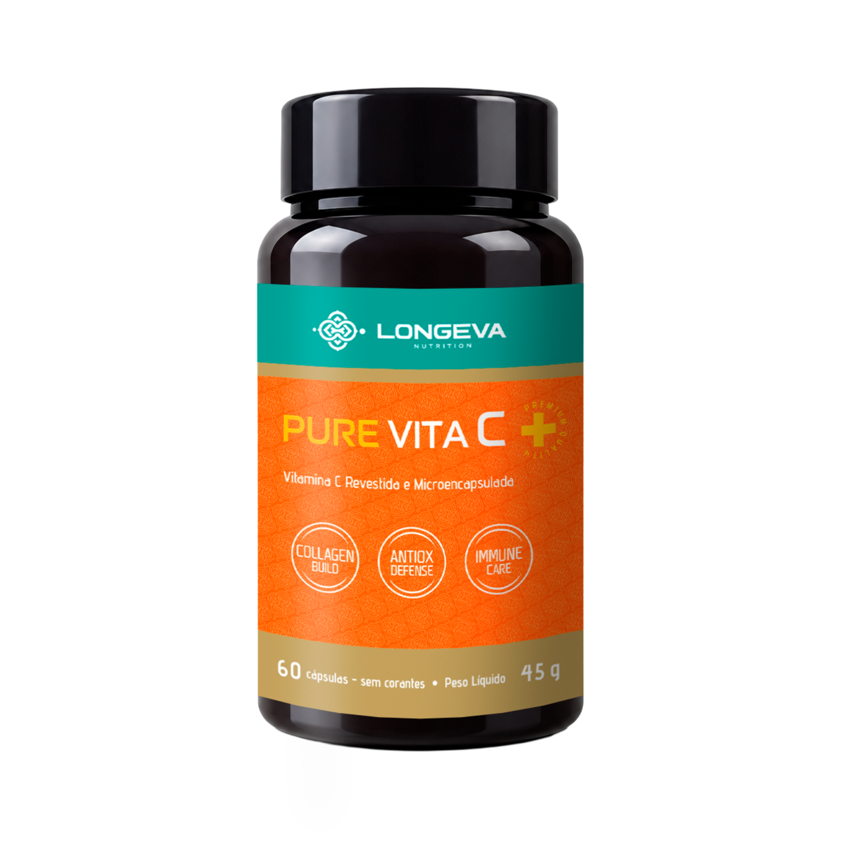 LONGEVA | Vitamina C Micronizada e Microencapsulada (60 Cápsulas)
