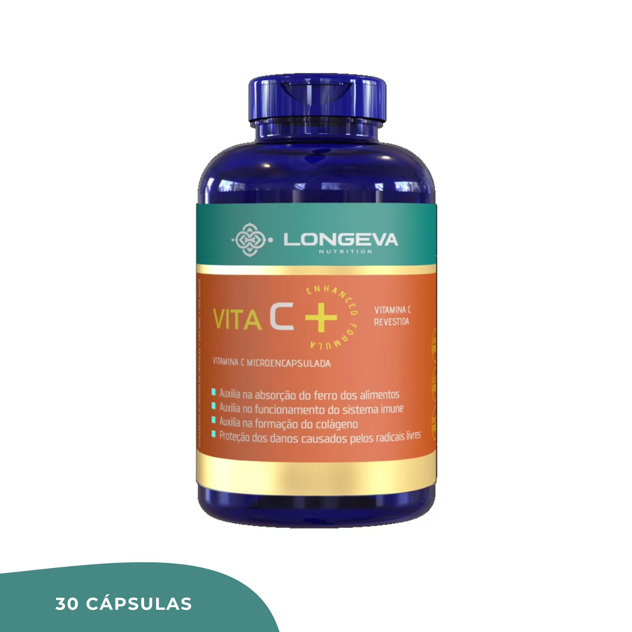 LONGEVA Vitamina C Micronizada (30 Cápsulas)
