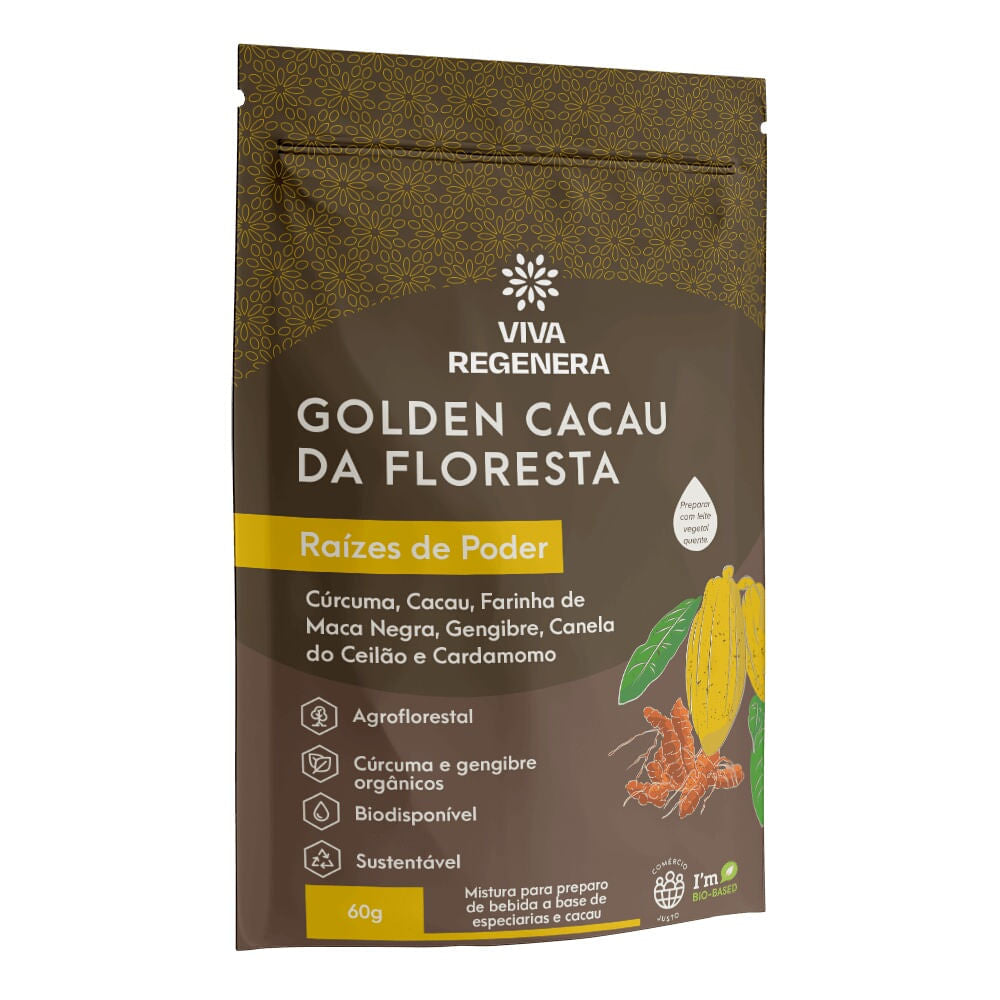 VIVA REGENERA | Golden Cacau da Floresta - Bebidas de Poder  (60 gramas)