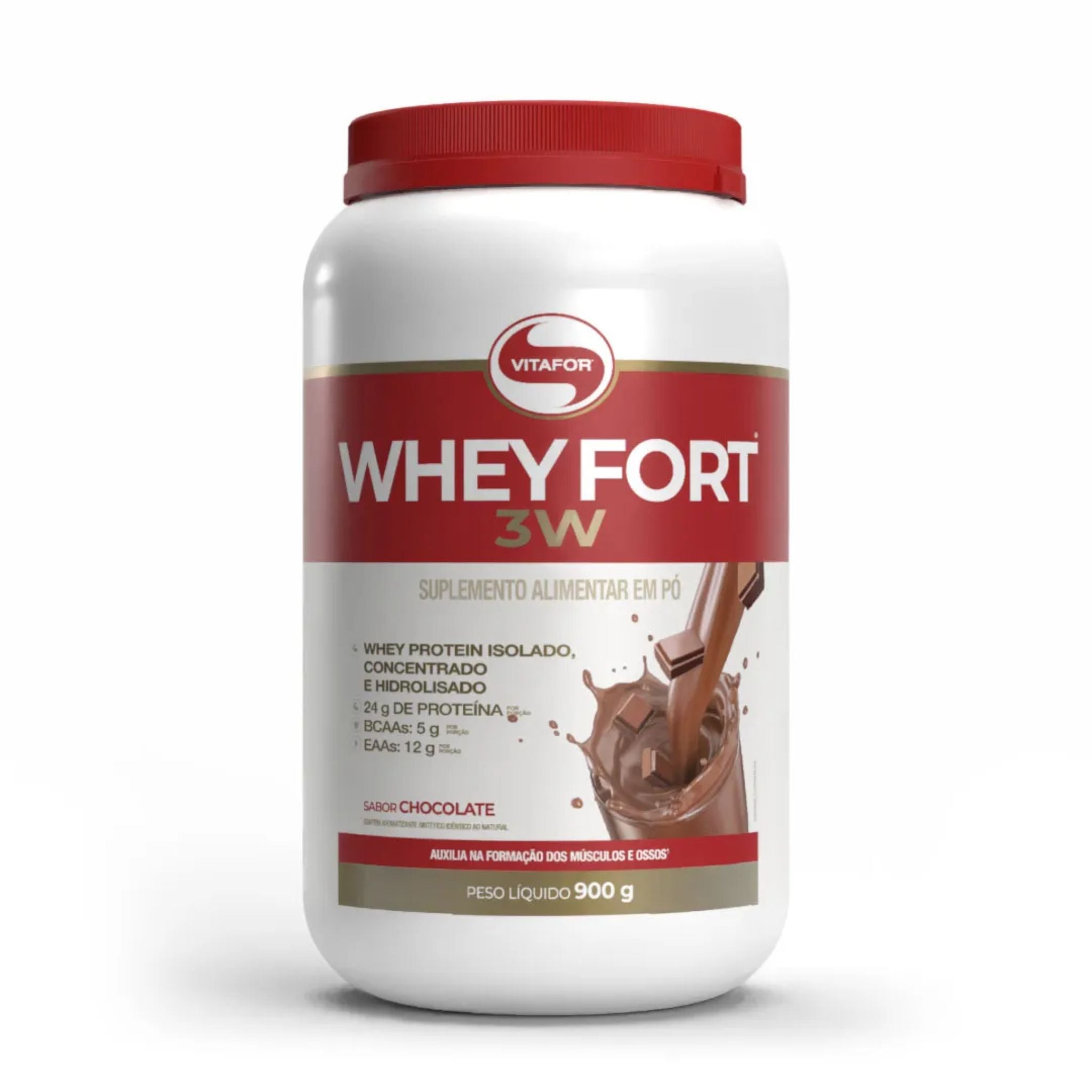 VITAFOR | Whey Fort 3W Sabor Chocolate (900 gramas)