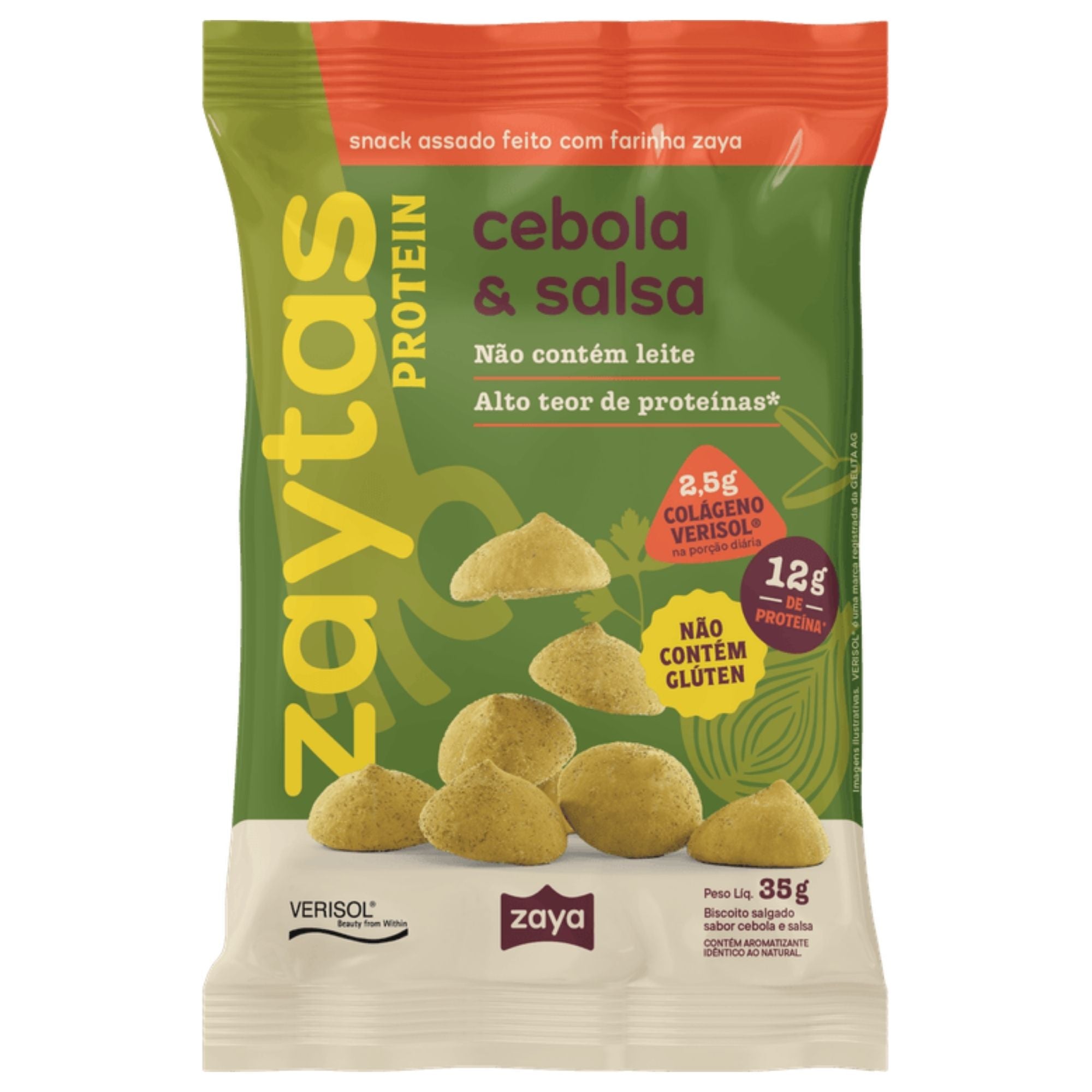 ZAYTAS | Biscoito Proteico Sabor Cebola e Salsa (35 Gramas)