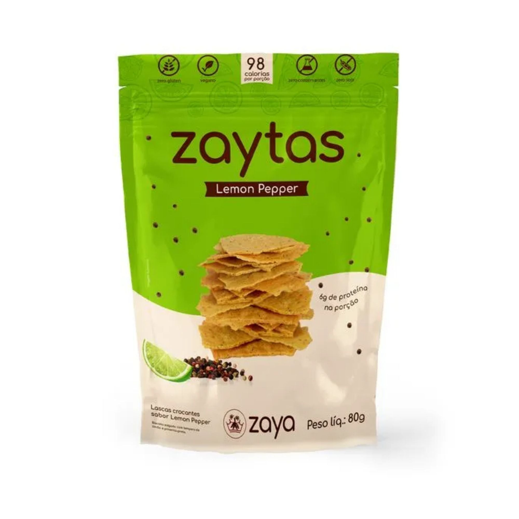 ZAYTAS | Biscoito Proteico Sabor Lemon Pepper (80 Gramas)