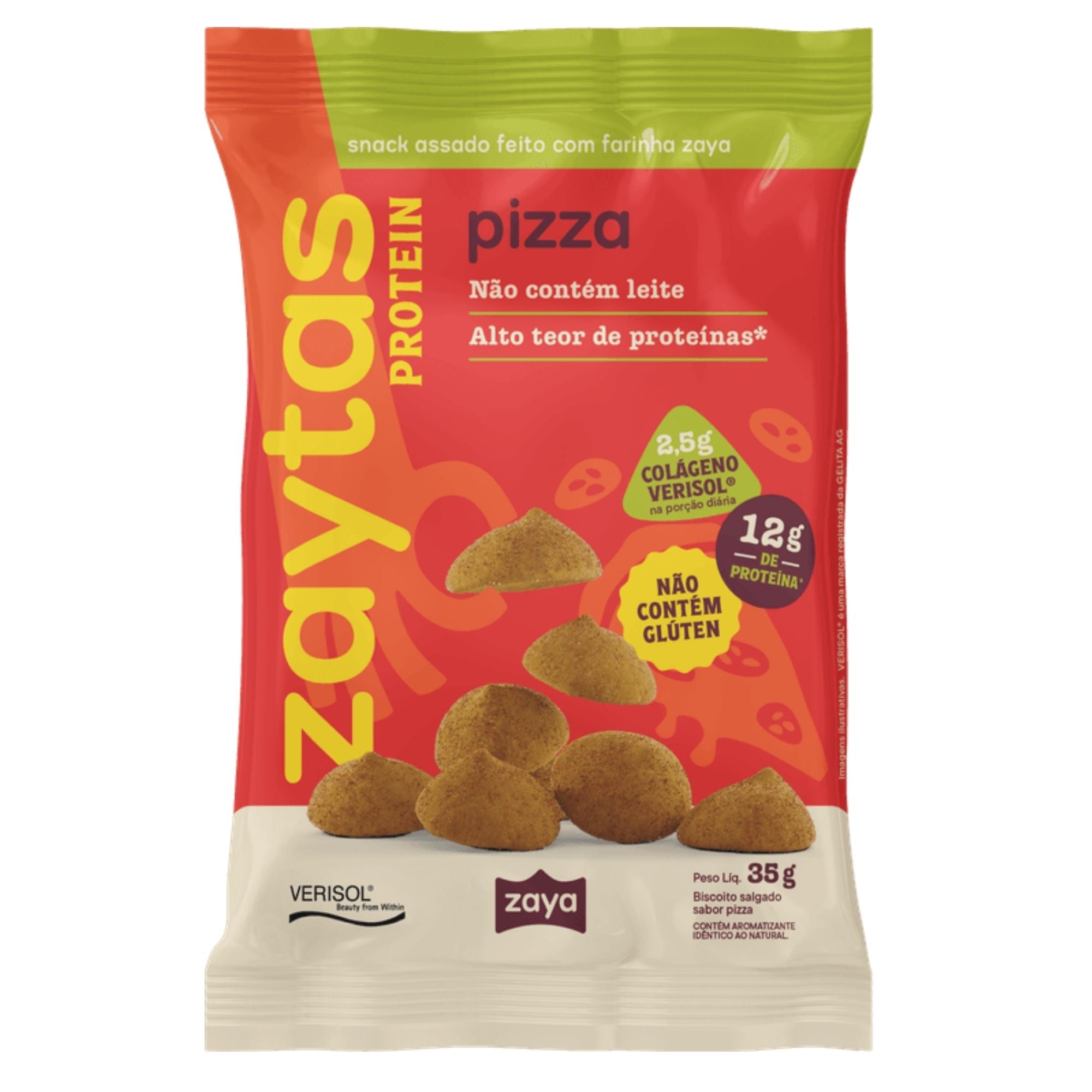 ZAYTAS | Biscoito Proteico Sabor Pizza (35 Gramas)